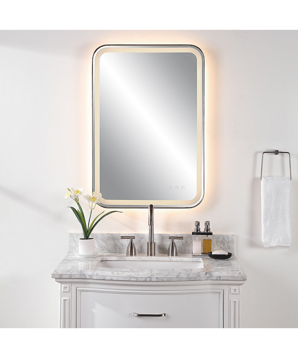 Crofton Lighted Black Vanity Mirror