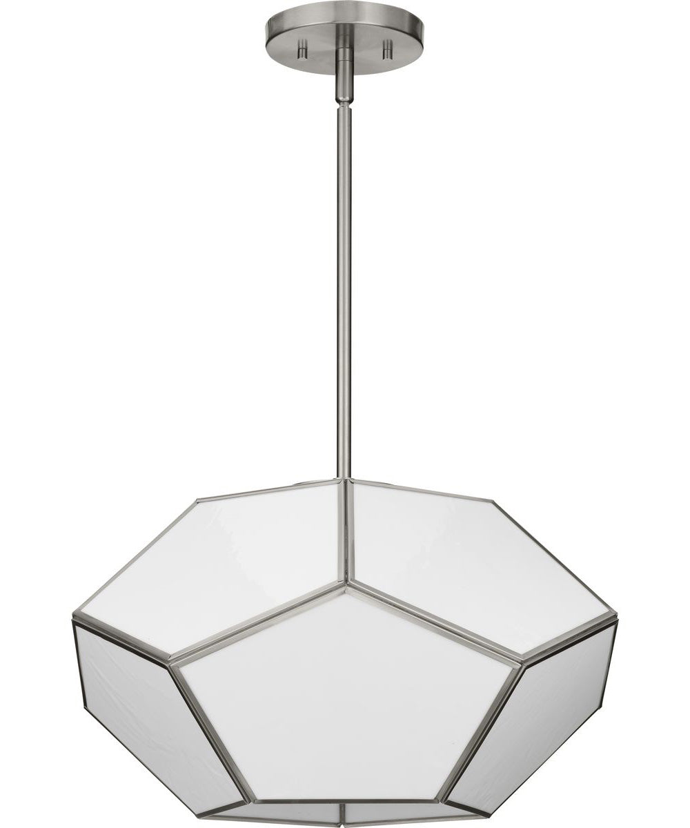 Latham 18 in. 3-Light Flush Mount Brushed Nickel