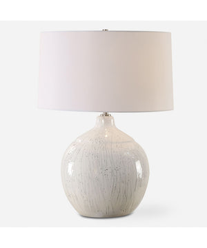 Dribble White Glaze Table Lamp