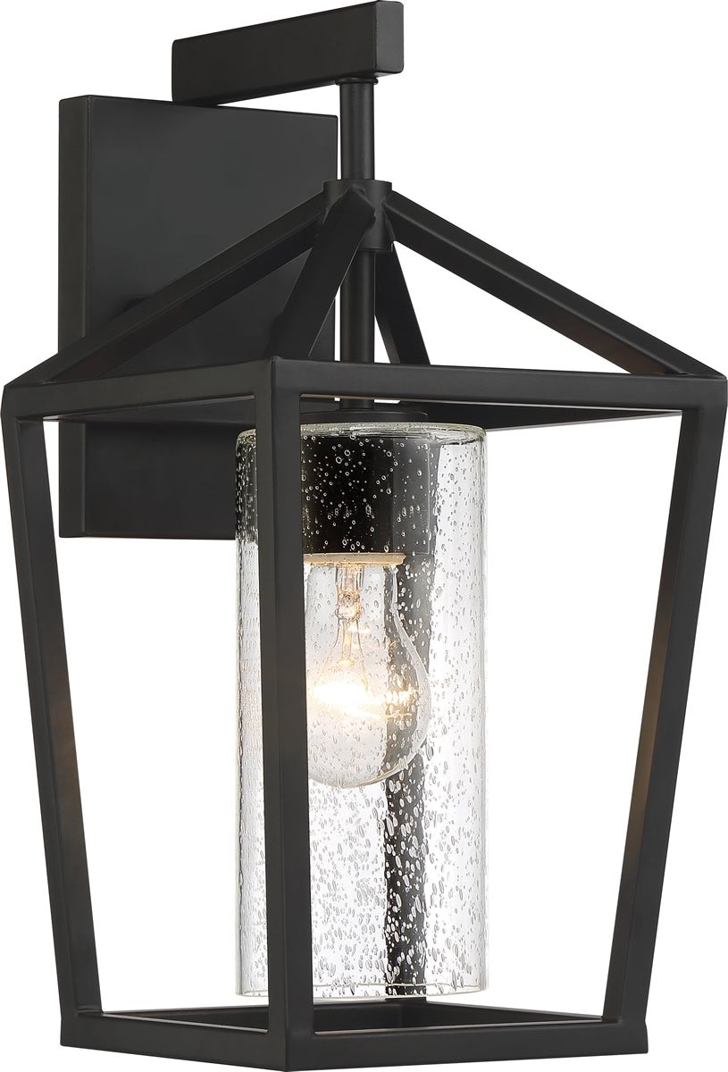 15"H Hopewell 1-Light Outdoor Matte Black