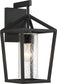 15"H Hopewell 1-Light Outdoor Matte Black