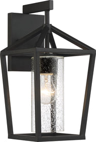 15"H Hopewell 1-Light Outdoor Matte Black