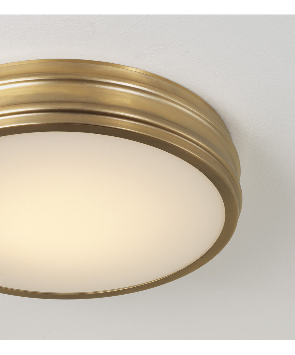 Vale 1-Light Flush Aged Brass