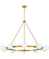 Orla 10-Light Large Single Tier Chandelier in Lacquered Brass