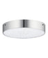 12"w Crystal Moon 1-Light LED Flush Mount Chrome Finish with Clear Cubic Zirconia Glass Shade