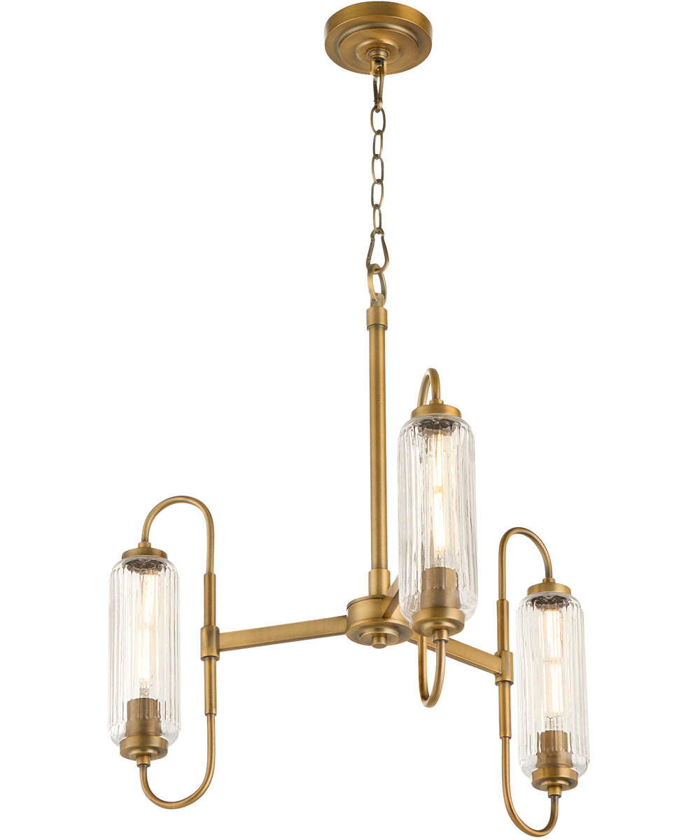 Whitmire 3-light Chandelier Brushed Brass
