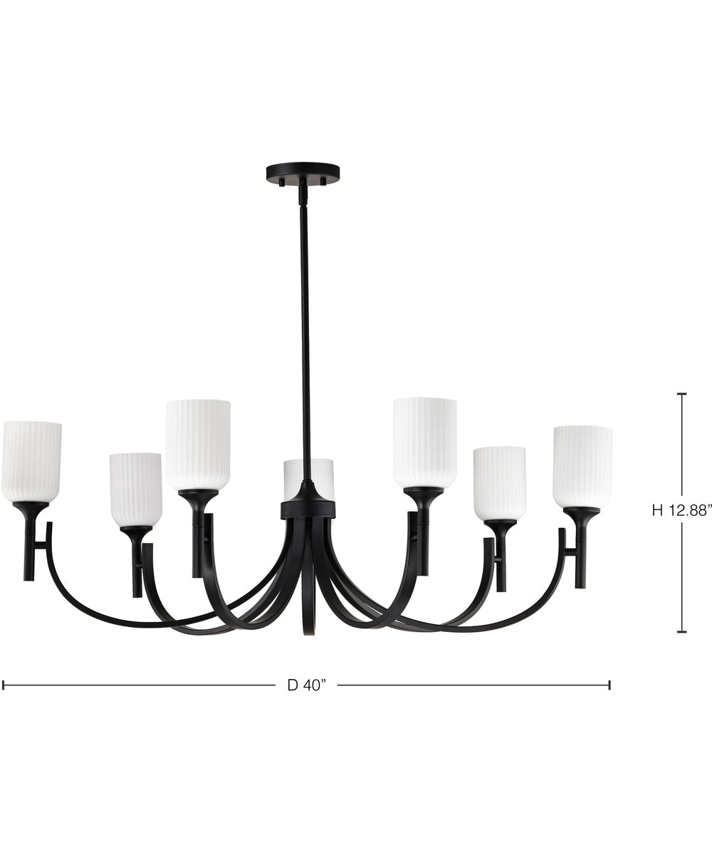 Solara 7-Light Chandelier Matte Black