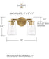 Aaron 2-Light Vanity Aged Brass