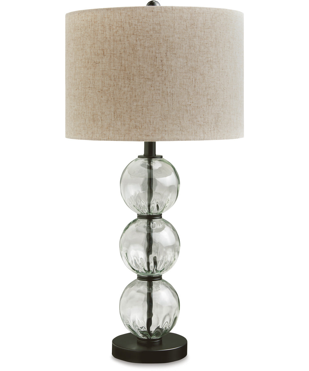 Airbal Glass Table Lamp Set of 2 Clear/Black