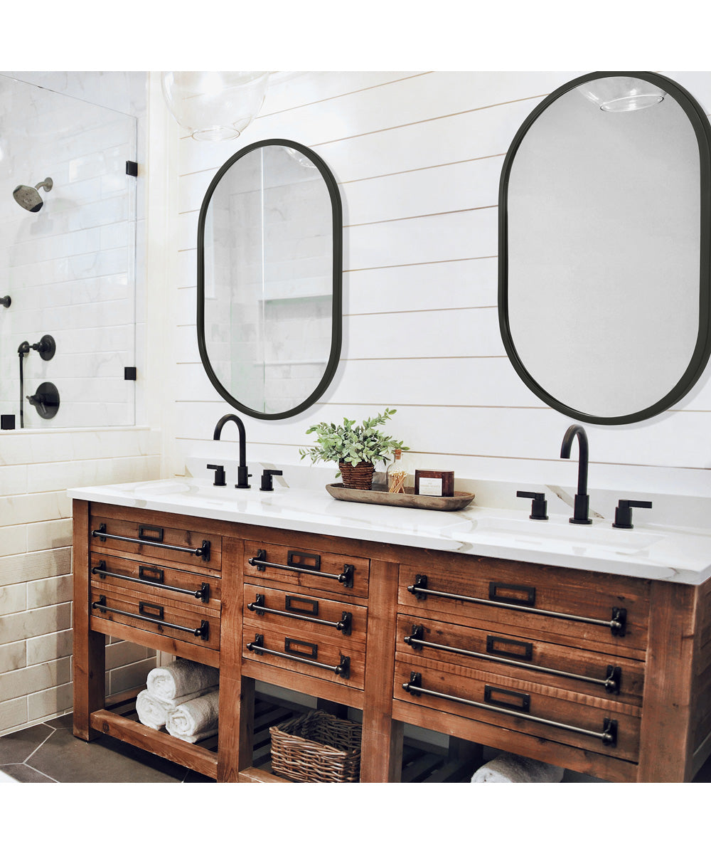 20x32" Wall Mirror in Matte Black