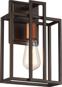 8"W Lake 1-Light Vanity & Wall Bronze / Copper Accents