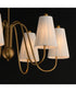 Valette 6-Light Chandelier Natural Aged Brass