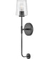 Kline 1-Light Large Single Light Tall Sconce in Black
