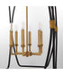 Bishop 6-light Pendant Matte Black|Brushed Brass