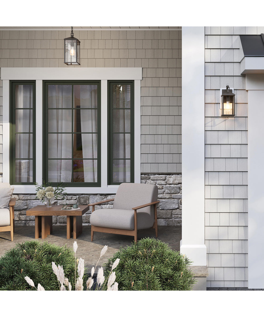 Cantley Medium Outdoor Wall Lantern with Clear Glass Panels Antique Bronze