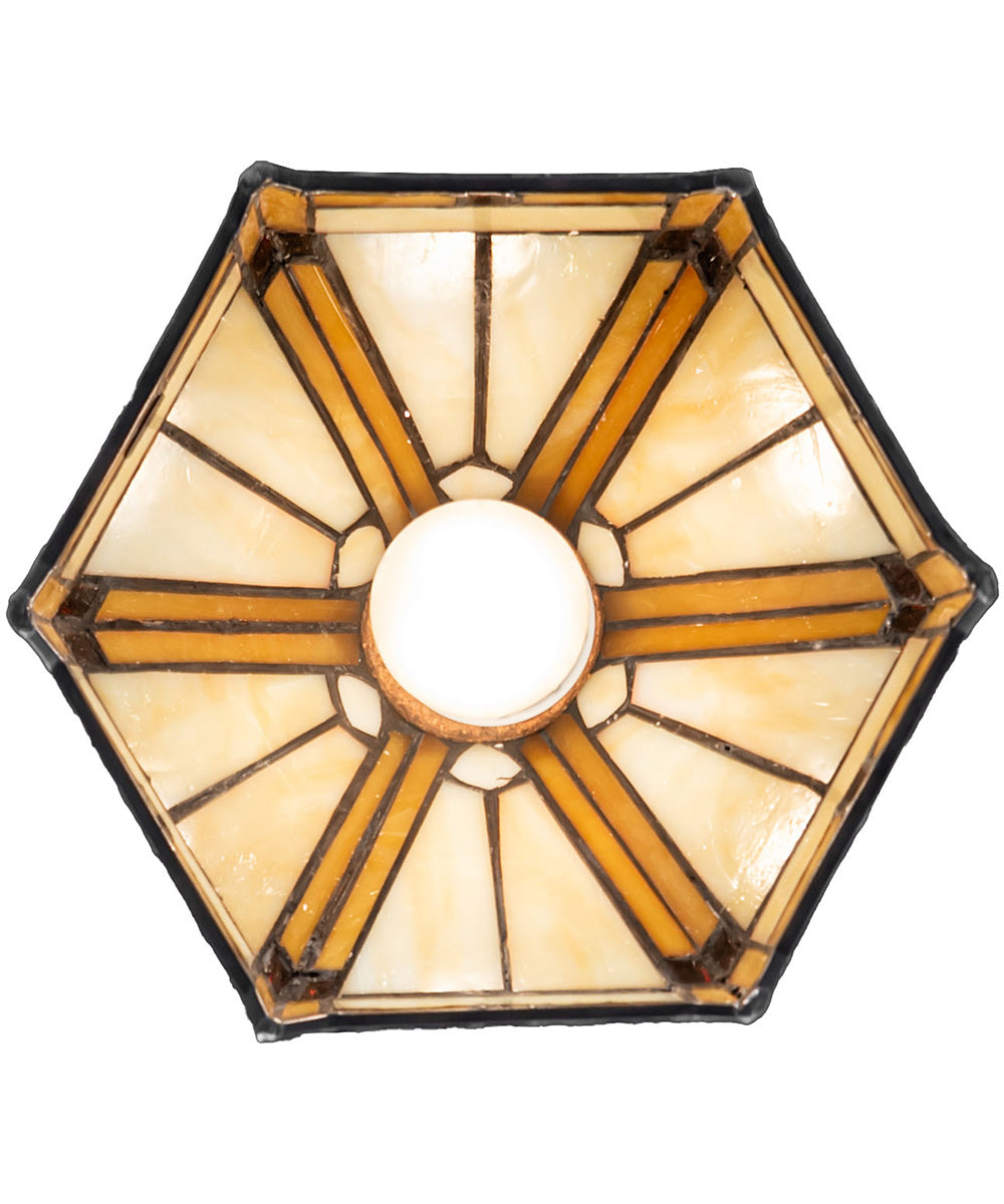 8" Wide Peaches Flushmount