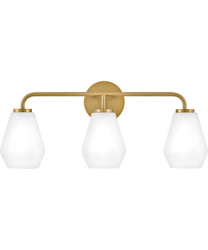 Gio 3-Light Medium Three Light Vanity in Lacquered Brass