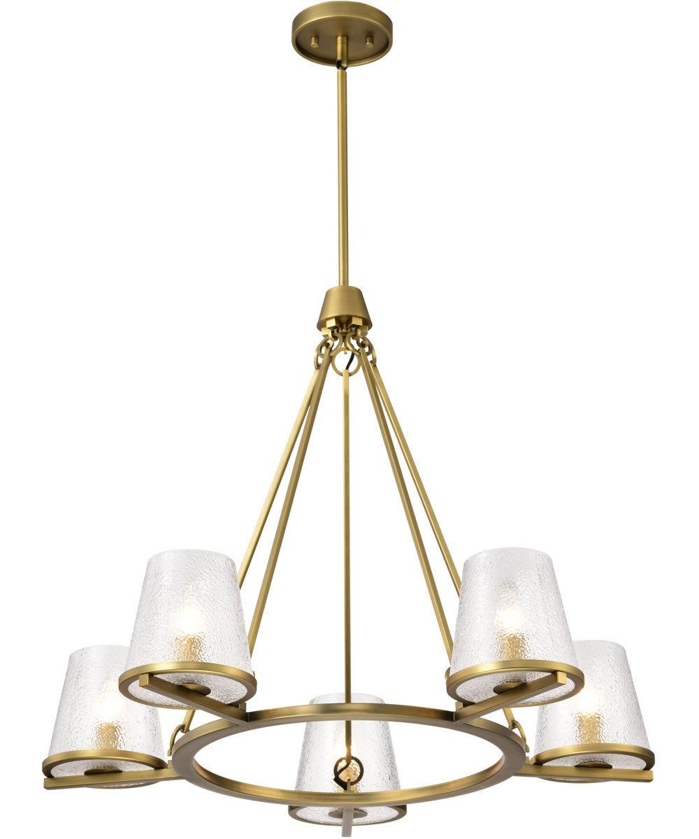 Valentine 5-Light Chandelier Vintage Brass