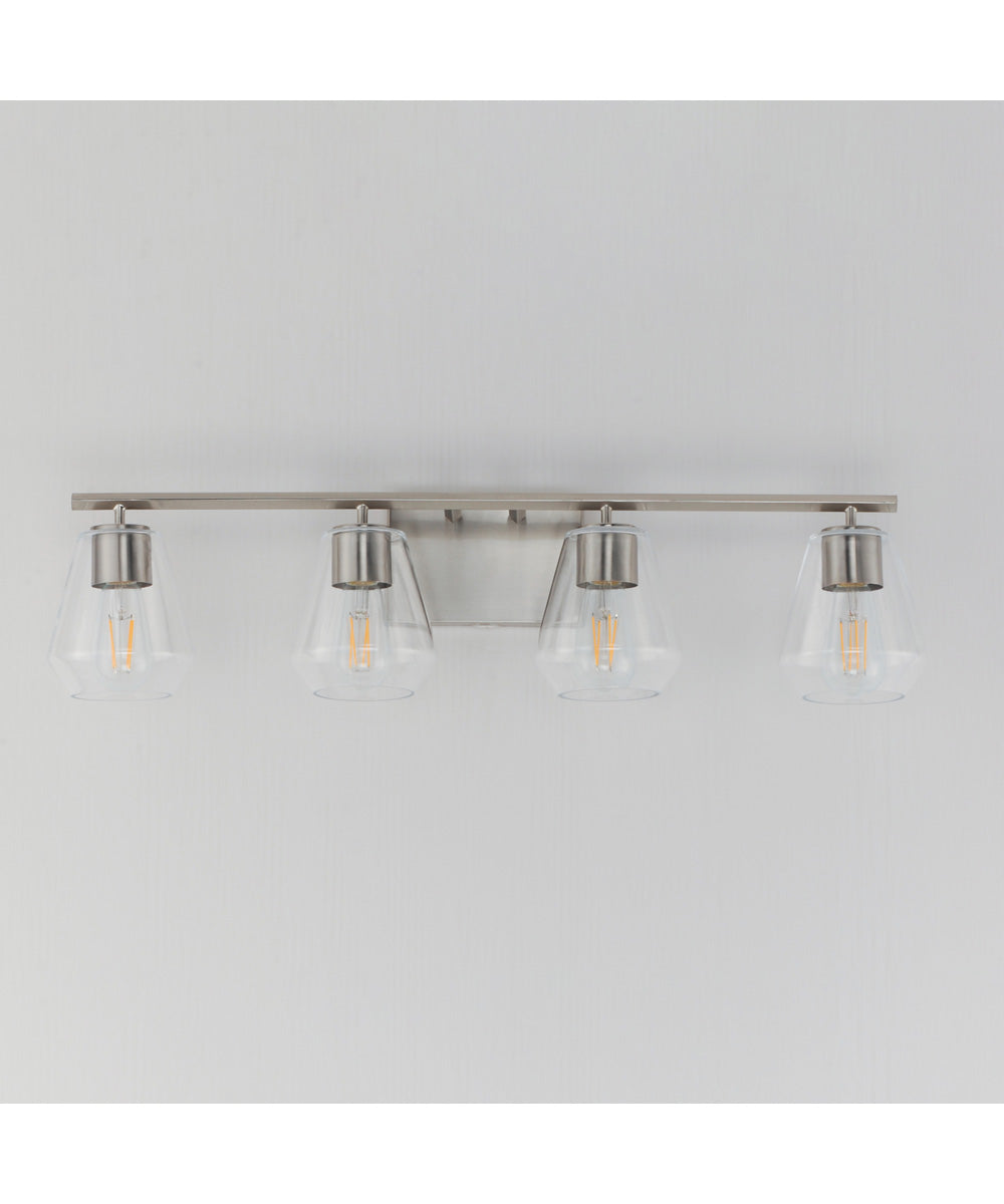 Geode 4-Light Bath Vanity Satin Nickel