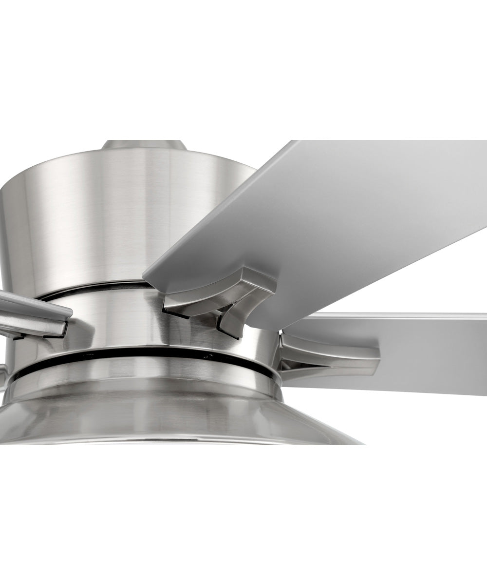 52" Topper 1-Light Fan Brushed Polished Nickel