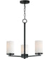 Lateral 3-Light Chandelier Black