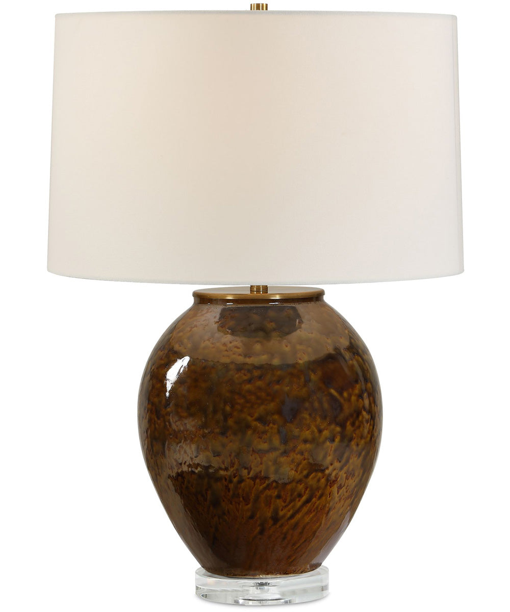 Rye Glazed Brown Table Lamp