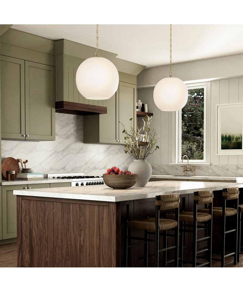 Cleo 1-Light Pendant Matte Brass