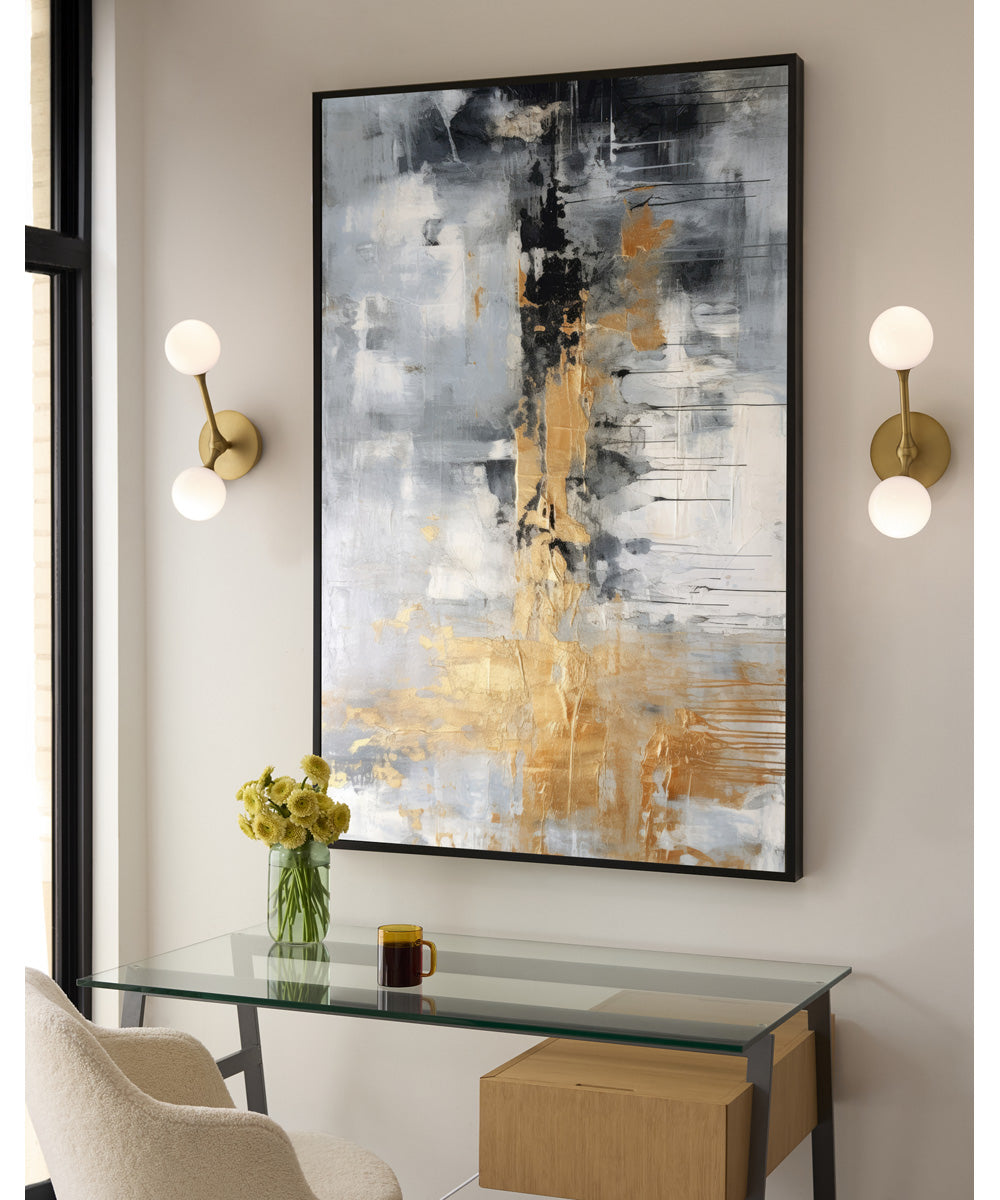 Orbe 2-light LED Sconce Brushed Brass