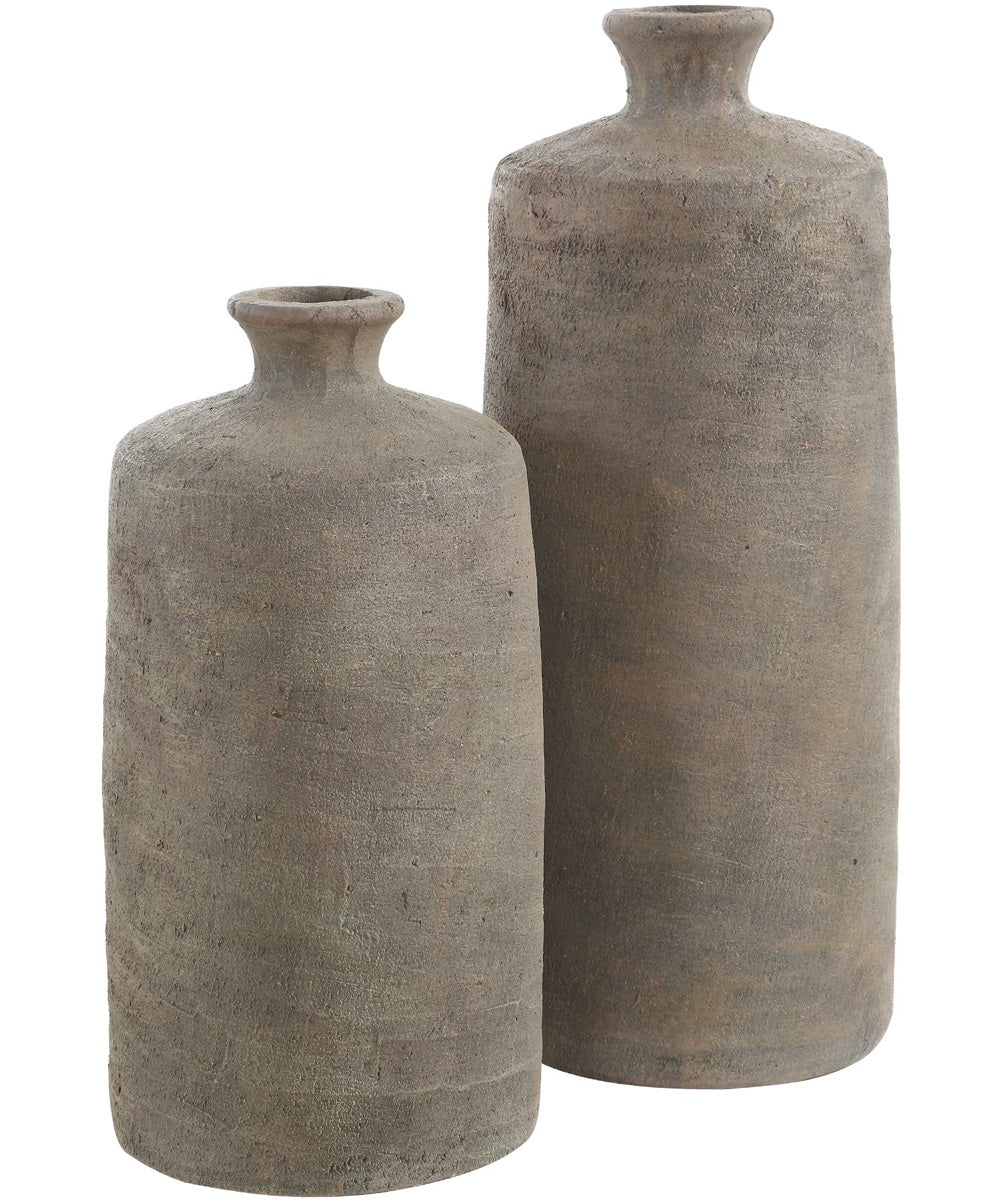 Terrene Clay Vases, Set of 2