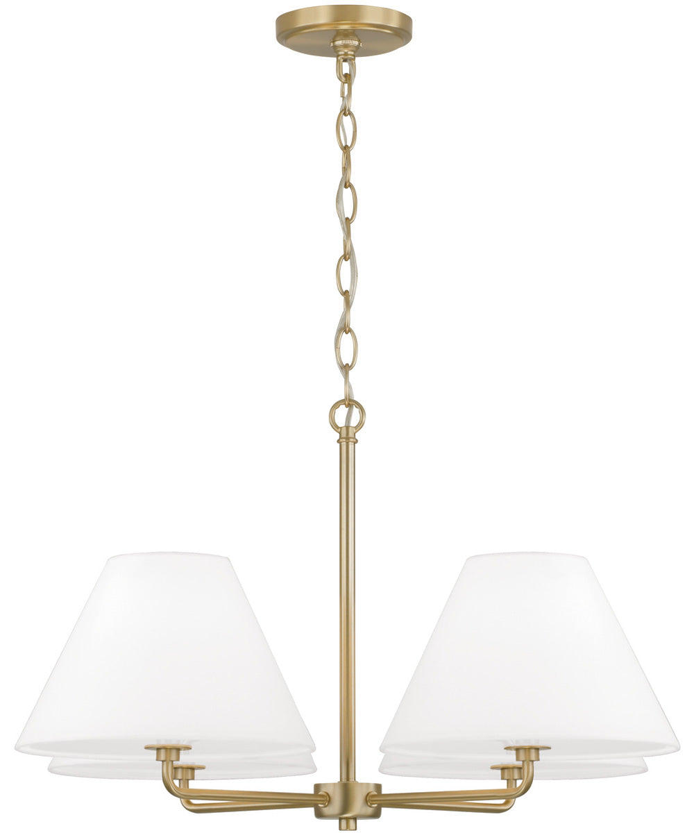 Parson 4-Light Chandelier Matte Brass