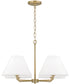 Parson 4-Light Chandelier Matte Brass