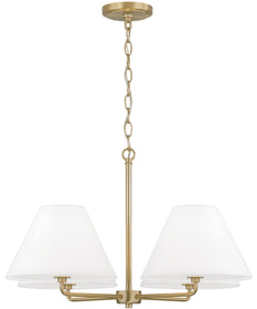 Parson 4-Light Chandelier Matte Brass