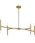 Arya 8-Light Linear Chandelier Brushed Gold