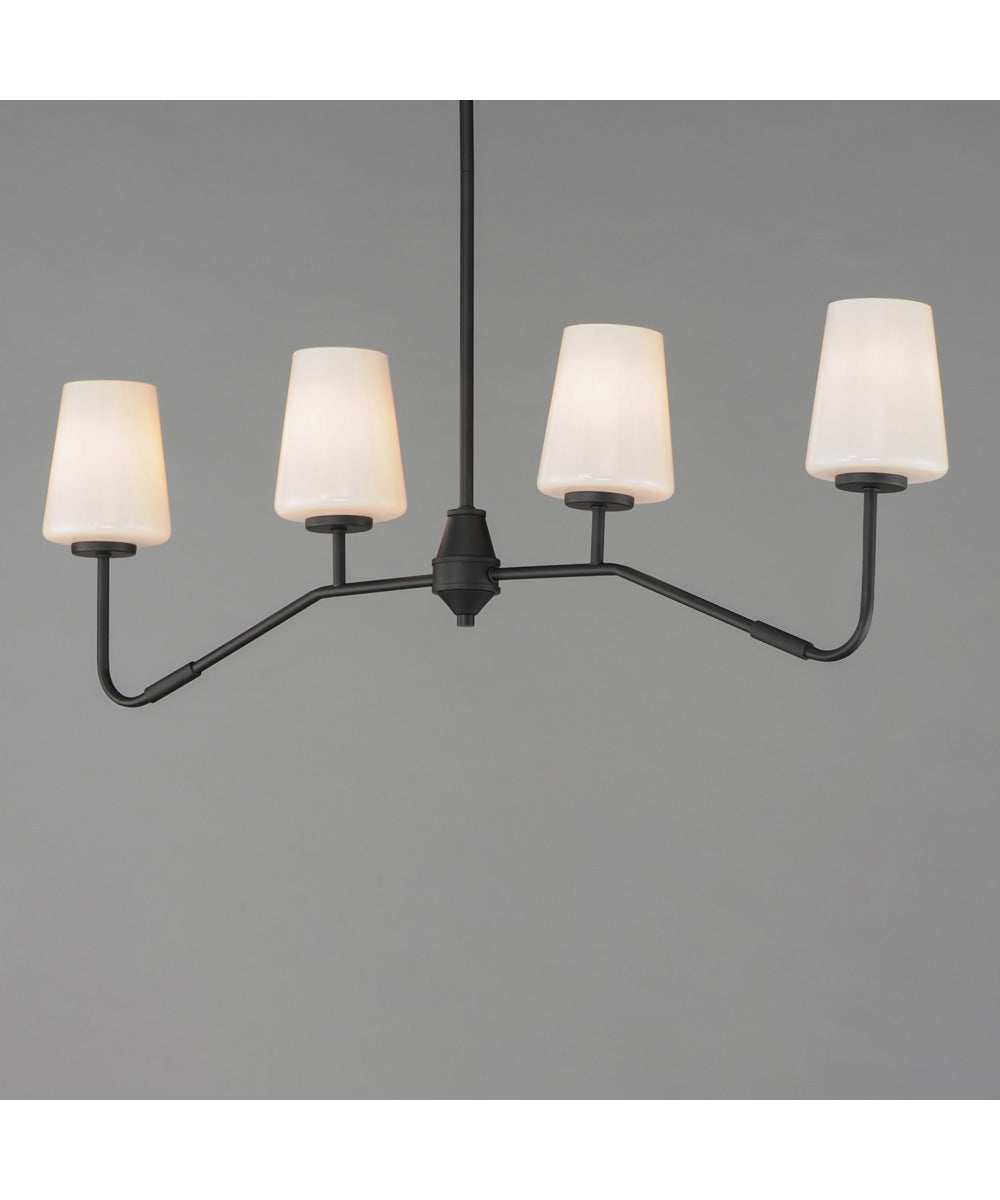Durham 4-Light Linear Chandelier Black