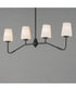 Durham 4-Light Linear Chandelier Black