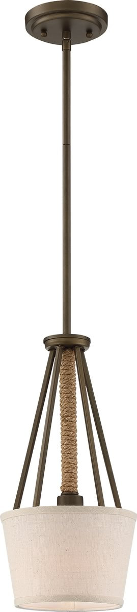 8"W Seneca 1-Light Pendant Mahogany Bronze