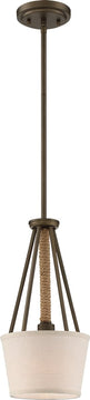8"W Seneca 1-Light Pendant Mahogany Bronze