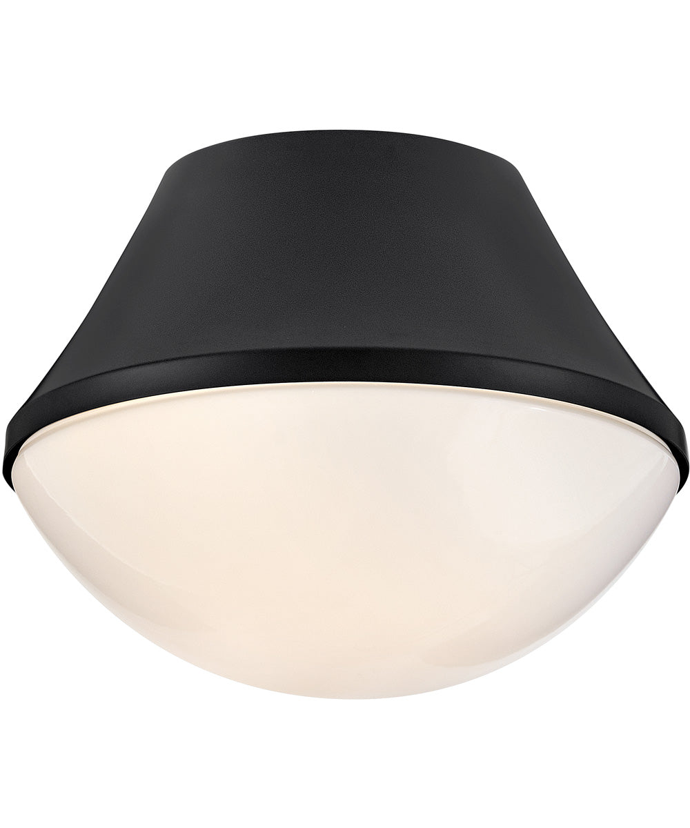 Haddie 1-Light Small Flush Mount in Black