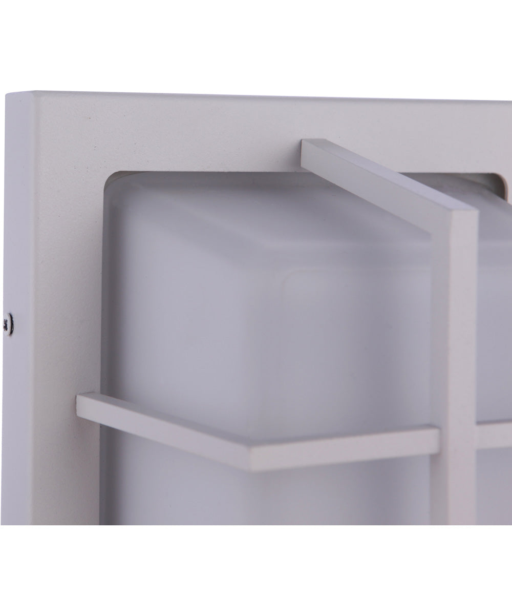 Bulkhead Rectangular 2-Light Outdoor Lighting Textured White