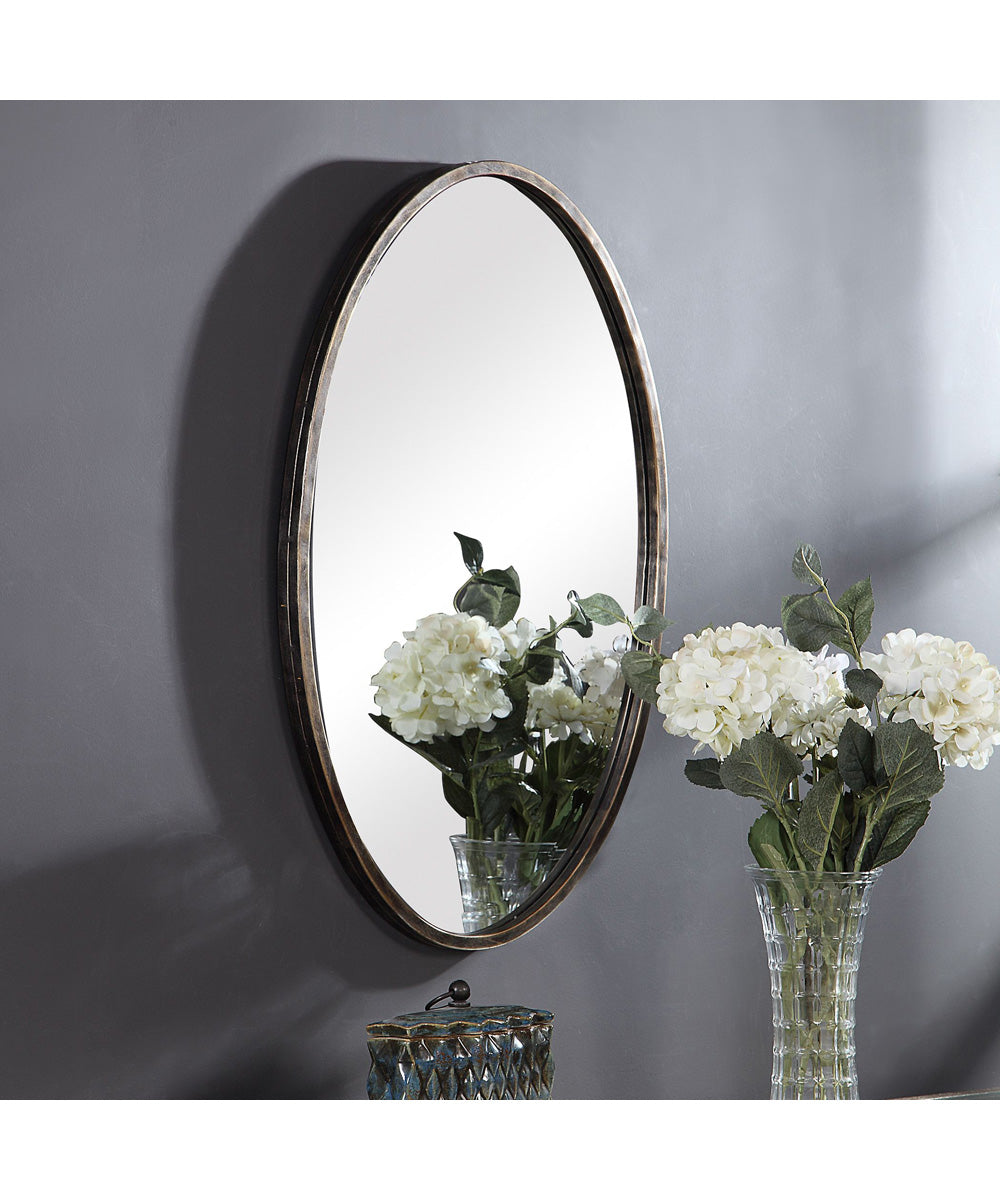 18x28" Wall Mirror in Rich Dark Bronze with Gold