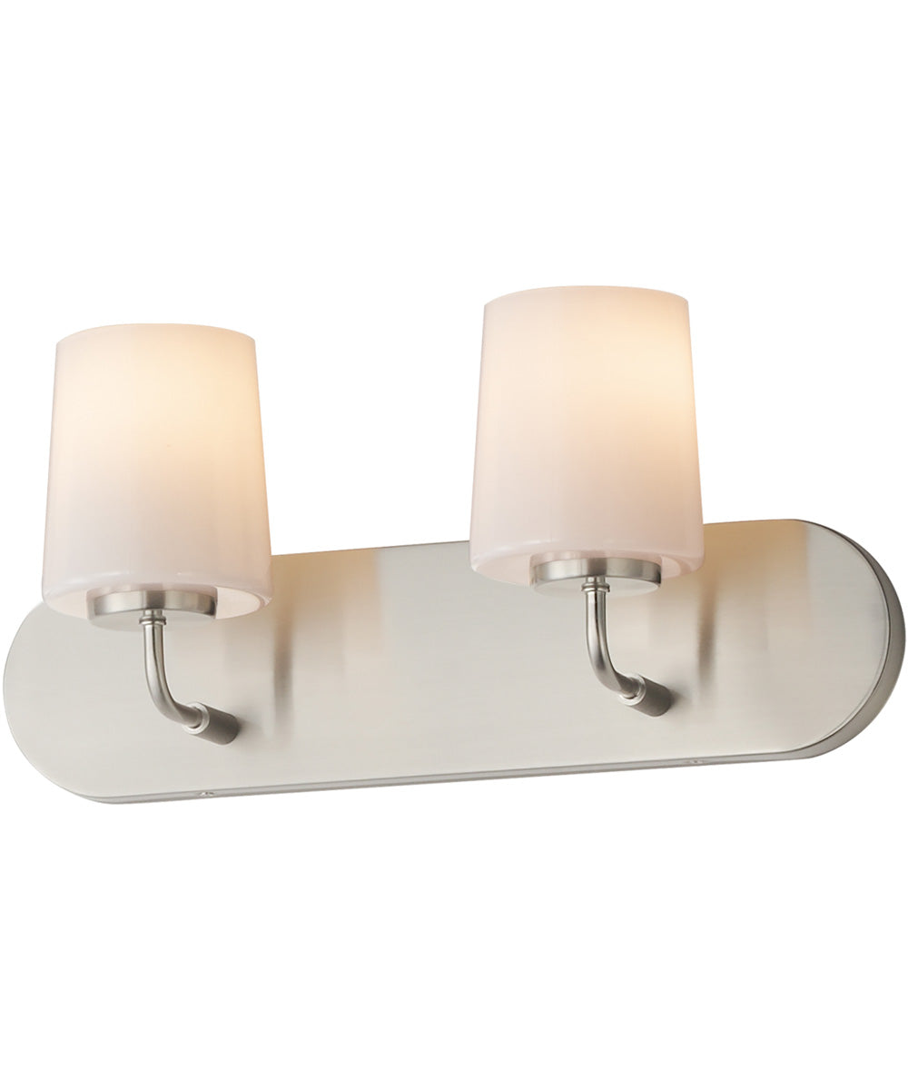 Durham 2-Light Strip Bath Vanity Satin Nickel