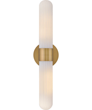 Nina 2-Light Large Two Light Sconce in Lacquered Brass