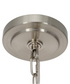 14"W Light Pendant Brushed Nickel Finish with Oatmeal Linen Shade