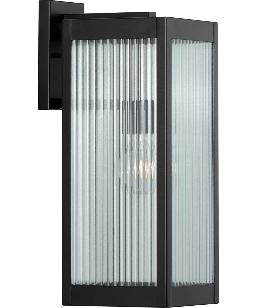 Felton Black 1-Light Large Wall Lantern Matte Black