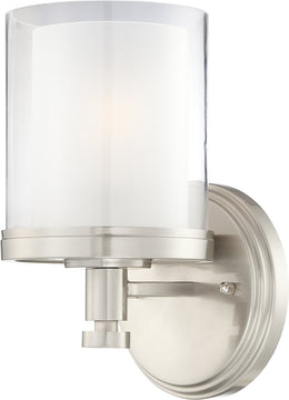 6"W Decker 1-Light Vanity & Wall Brushed Nickel