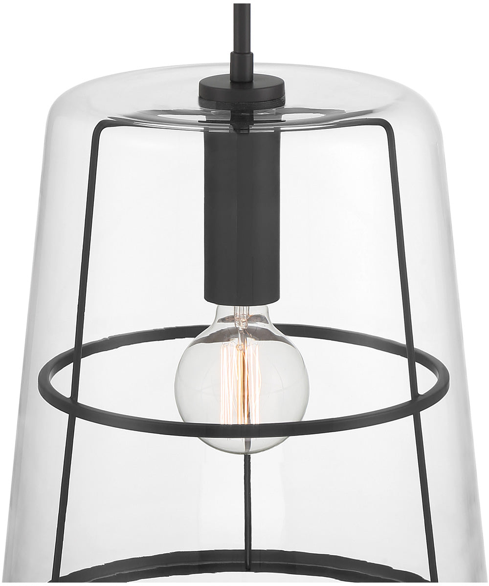 Alonzo 1 Light Pendant Matte Black