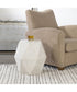 Volker White Geometric Accent Table