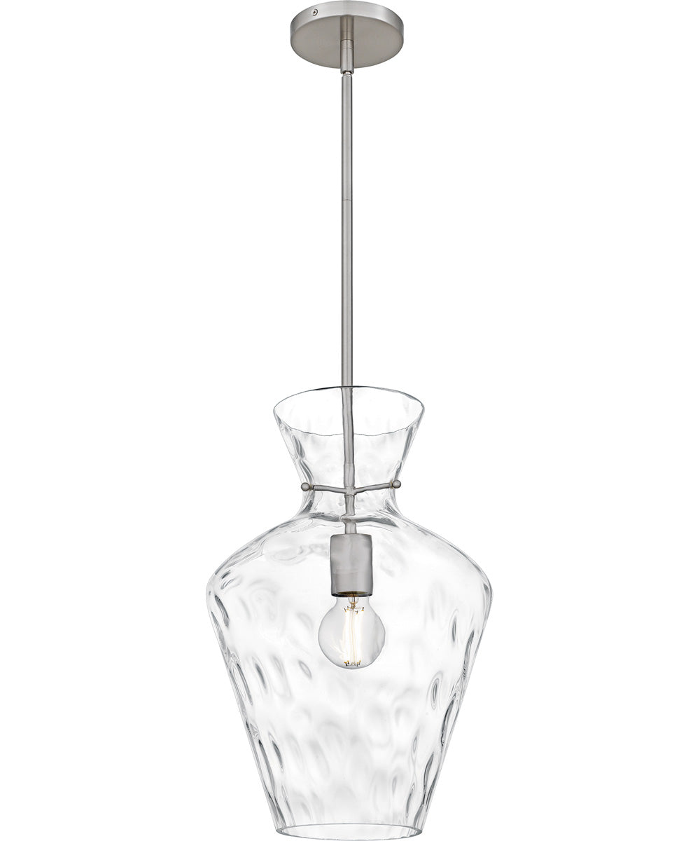 Drover 1-Light 12"W Brushed Nickel Pendant Ceiling Light