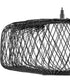 Cordova 1-Light Large Pendant Black Rattan
