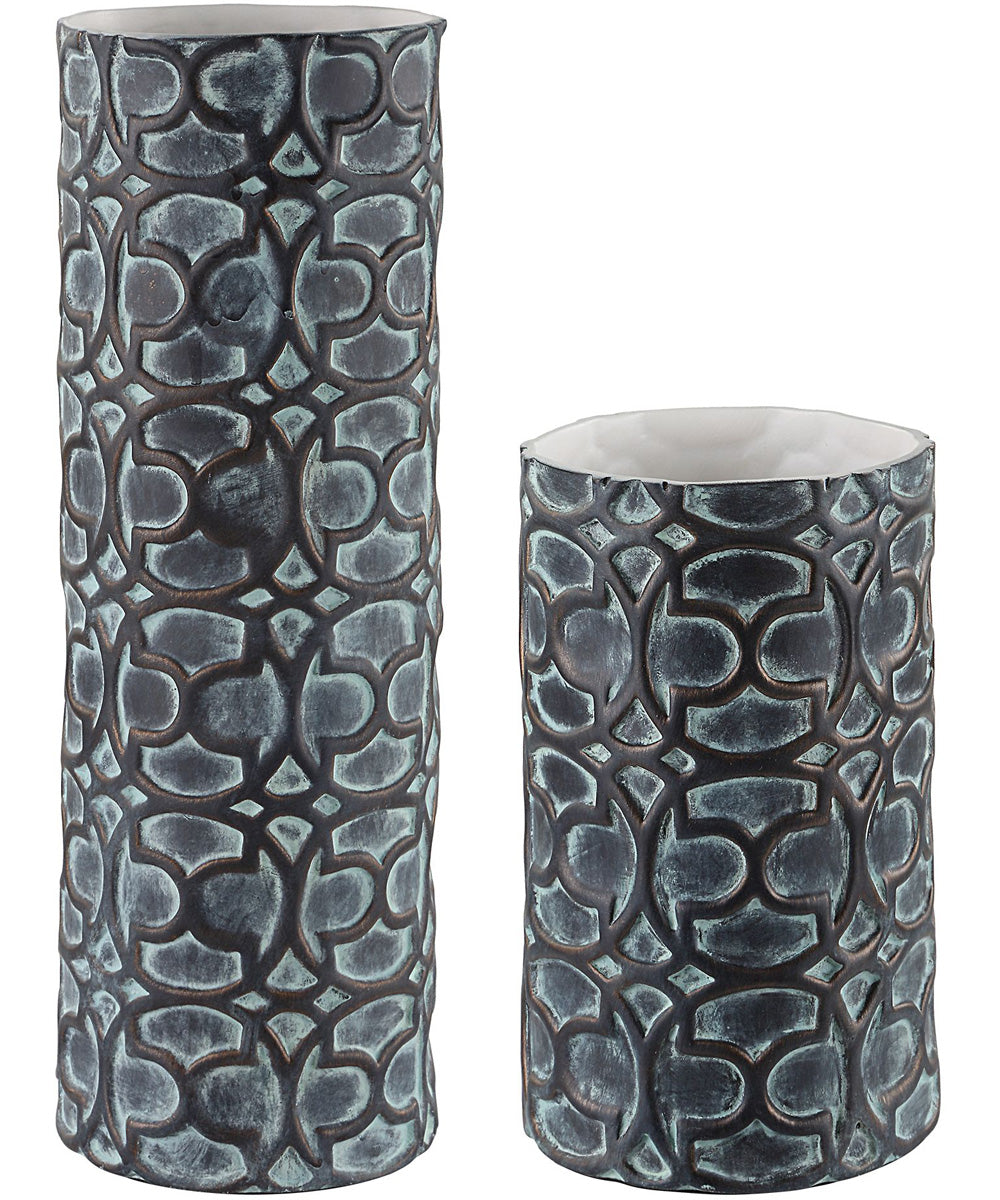 Baltra Bronze Patina Vases, Set of 2